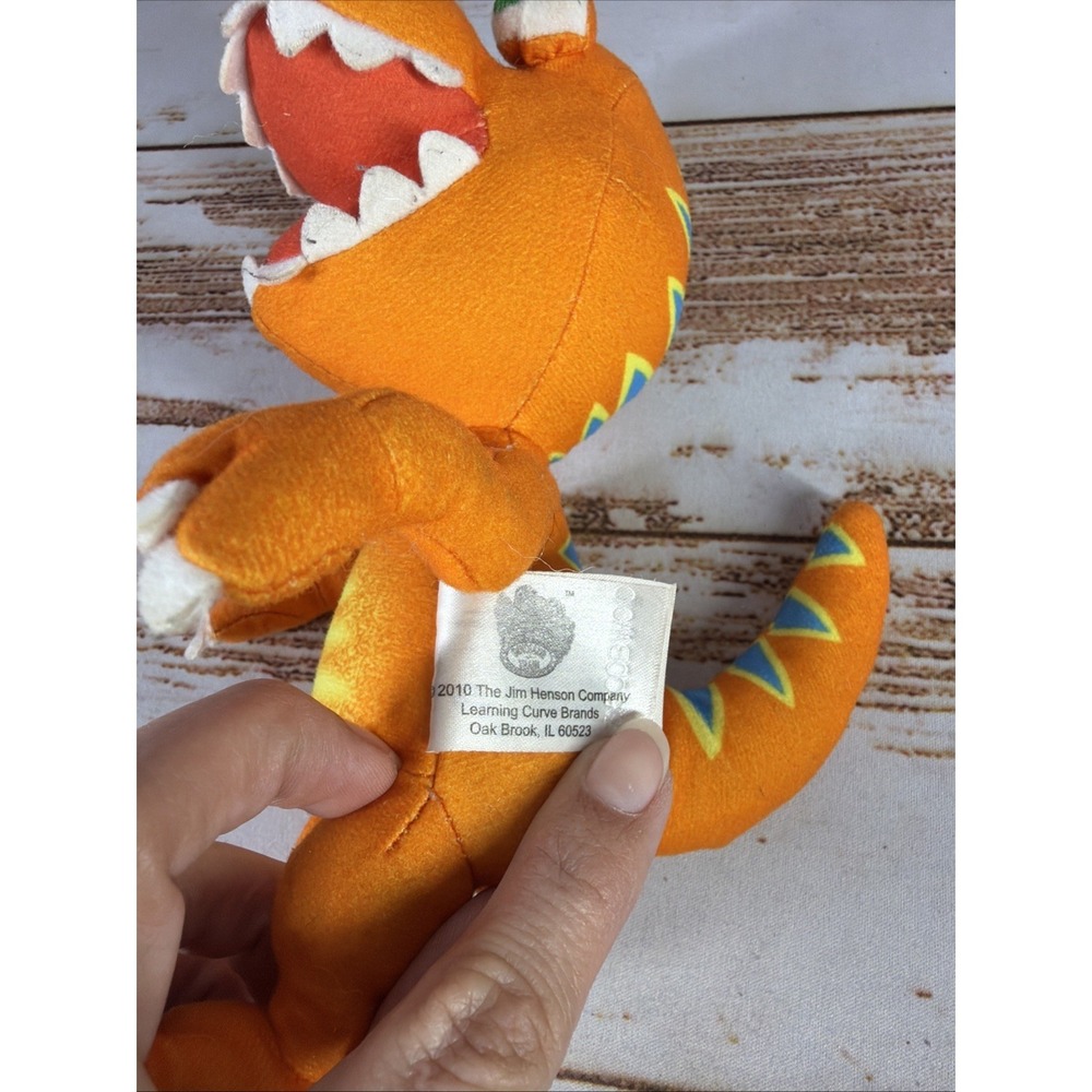 Dinosaur Train Orange T‑Rex Plush Buddy Jim Henson PBS 2010 Learning Curve 8in - Picture 4 of 4